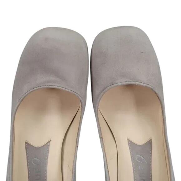 Boutique 9 Shoes Womens 7 Pumps Block Heel Suede Fashion Going Out Classic Grey - Picture 14 of 16
